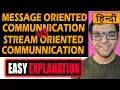Differentiate between Message Oriented Communication and Stream Oriented Communication in Hindi
