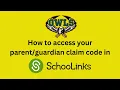How to access Claim Code in SchooLinks