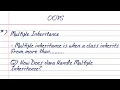 Multiple Inheritance in Java Why Multiple Inheritance is not supported in Java