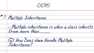 Multiple Inheritance in Java Why Multiple Inheritance is not supported in Java
