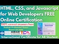 Web Developers Free Certifications HTML CSS JavaScript Free Courses with Certificates