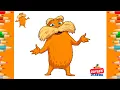 How to Draw The Lorax Step-by-Step Dr Seuss