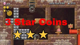 Layer-Cake Desert Stoneslide Tower 3 Star Coin Guide New Super Mario Bros U Deluxe