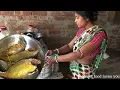 Lagu Indian Village Aunty Cooking Prawn Sea Fish Fry | Amazing Taste Street food Preparation 20