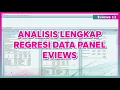 EVIEWS TUTORIAL PANEL DATA REGRESSION TEST WITH EVIEWS