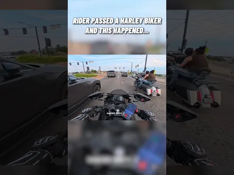 Rider PASSED a Harley Biker and THIS HAPPENED... @hach1yama on IG