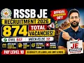 RSSB JE Recruitment 2026 OUT 874 Vacancies Civil 842 Posts Complete Notification