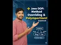 Mastering Method Overriding Dynamic Method Dispatch in Java Runtime Polymorphism Explained