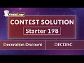 Decoration Discount DECDISC Starter 198 CodeChef Solution
