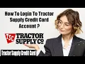 How to Login Tractor supply credit card Account Tractor supply credit card Tutorial