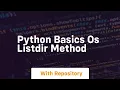 Python basics os listdir method