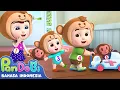 Download Lagu Ada Lima Monyet Di Sini 🐒| Five Little Monkeys | Lagu Anak-anak | Super Pandobi Bahasa Indonesia