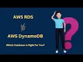 AWS RDS vs DynamoDB Choosing the Right Database for Your Application