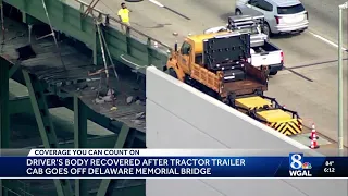 Driver s body recovered after tractor-trailer cab goes off Delaware Memorial Bridge