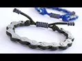 Download Lagu How to Make a Bike / Motorcycle  Chain Paracord Bracelet - Comfortable to Wear - Cobra Sliding Knot