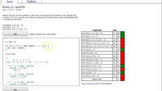 Codingbat - sum13 Java