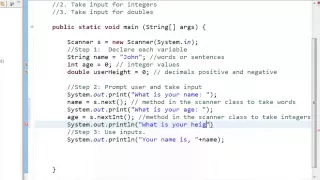 Eclipse Taking inputs Scanner class