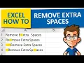 Get Rid Of Extra Spaces In Excel Excel Trim Function Excel Substitute Function