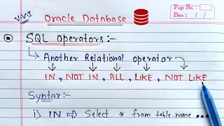 SQL Distinct ALL IN NOT IN Between LIKE and NOT LIKE Operators Learn Coding