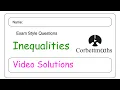 Inequalities Answers - Corbettmaths