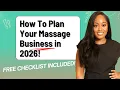 Plan Your Massage Business for 2026 Free Checklist