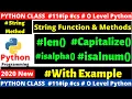 python string functions len capitalize isalnum isalpha method of string in