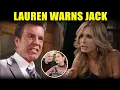 Young And The Restless Spoilers Lauren warns Jack about Sally s threat she s planning a betrayal
