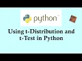 Doing statistics using Python programming Using t-distribution in Python