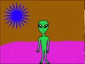 Bored Alien Floating In Space