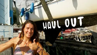 Prepping a SMALL SAILBOAT for Hurricane Season in the boat yard [Ep 151]