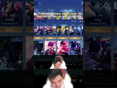 MOMEN KETIKA BAGASDC DAPET SKIN TAPI GATAU DIRI KE MAS R7 #mlbbidcreator #mobilelegends #mlbb