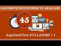 DevExpress Ders 45 AspxGridView Kullanimi 1