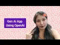 Building a GenAI App using OpenAI API LangChain OpenAI Tutorial Agentic AI Bootcamp