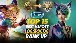 Download TOP 15 BEST HEROES TO SOLO RANK UP TO MYTHICAL IMMORTAL FASTER | SEASON 32 - SHAPESHIFTING MP3