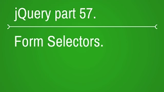 jquery forms selectors - Introduction
