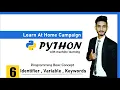 variable keywords and identifiers in python in Hindi 2020