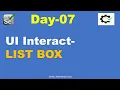 Day-07-Working with List Box