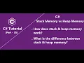 Stack vs Heap Memory in C Part - 35 C Tutorial