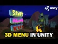 How to make 3D Menu in Unity Unity Tutorial