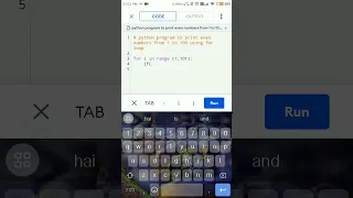 python program to print even numbers from 1 to 100 using for loop