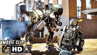 chappie vs moose final fight scene chappie 2015 movie clip hd