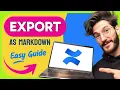 How to EXPORT as MARKDOWN in Confluence Step by Step