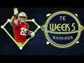 2020 Fantasy Football - Week 5 Tight End Rankings