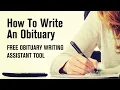 How To Write An Obituary - Free Obituary Writing Assistant