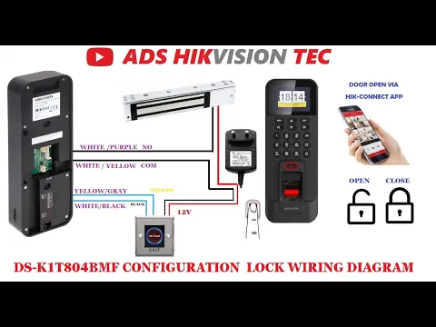 Download MP3 DS- K1T804 BMF Configuration, lock wiring diagram, add to hik-connect open door remotely