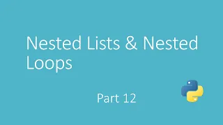 Arabic Python Course 12 Nested Loops Nested Lists