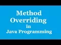 How to use method overriding in java programming with example java programming tutorial
