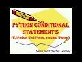 Python if else statement python if else elif tutorial Python nested if else statements