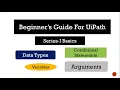 Basics of UiPath - Data types and Variables