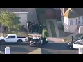 Live Dirt bike rider hides in recycling bin during LAPD chase